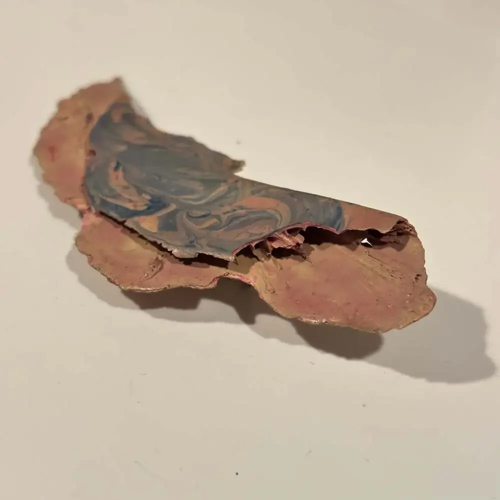 Handmade Polymer Clay Abstract Swirled Sculpture Fragment